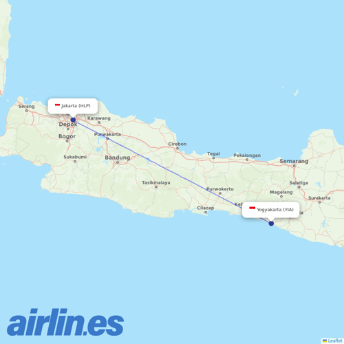 Batik Air at YIA route map