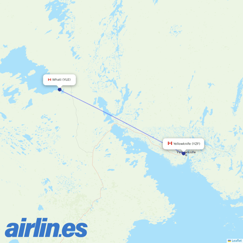 Air Tindi at YLE route map