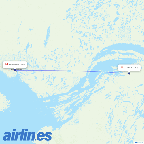 Air Tindi at YSG route map