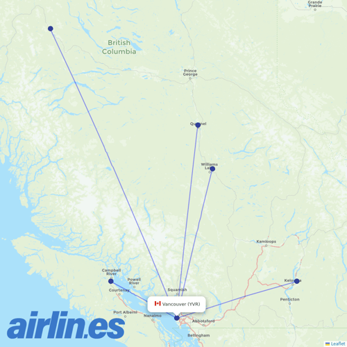 CMA at YVR route map