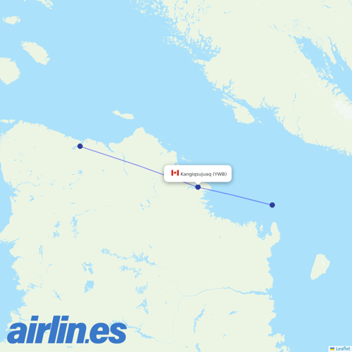 Air Inuit at YWB route map