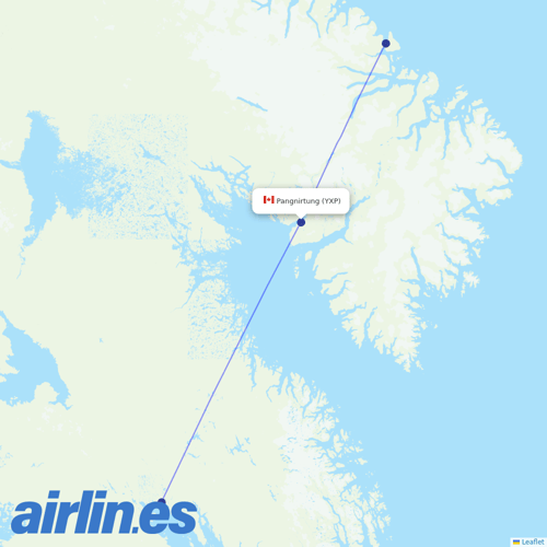 Canadian North at YXP route map
