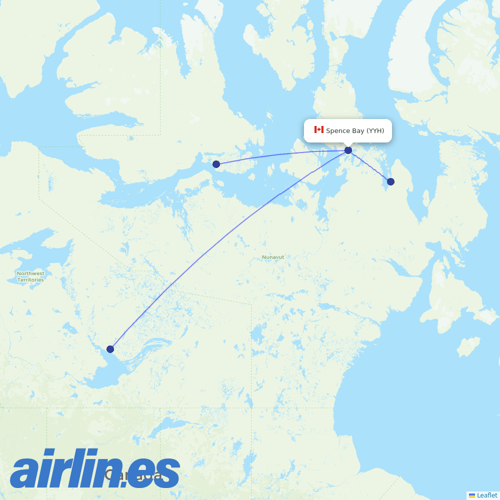 Canadian North at YYH route map