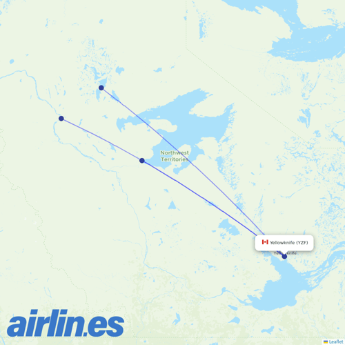 North-Wright Airways
 at YZF route map