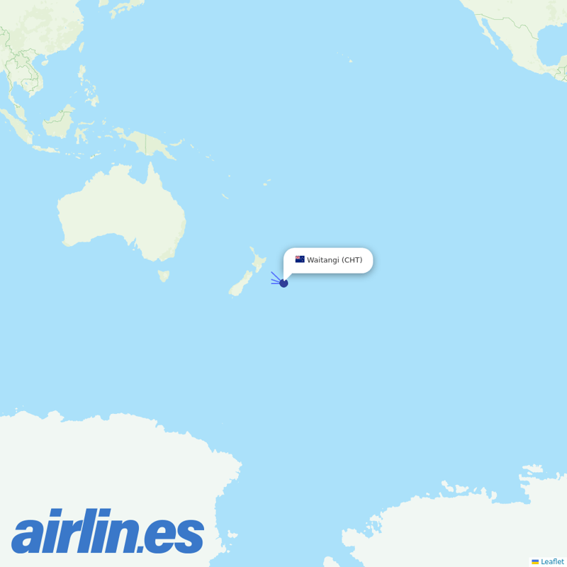 Air Chathams from Karewa Airport destination map