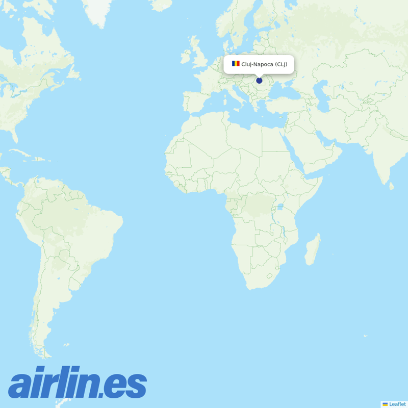 Astra Airlines from Cluj International Airport destination map