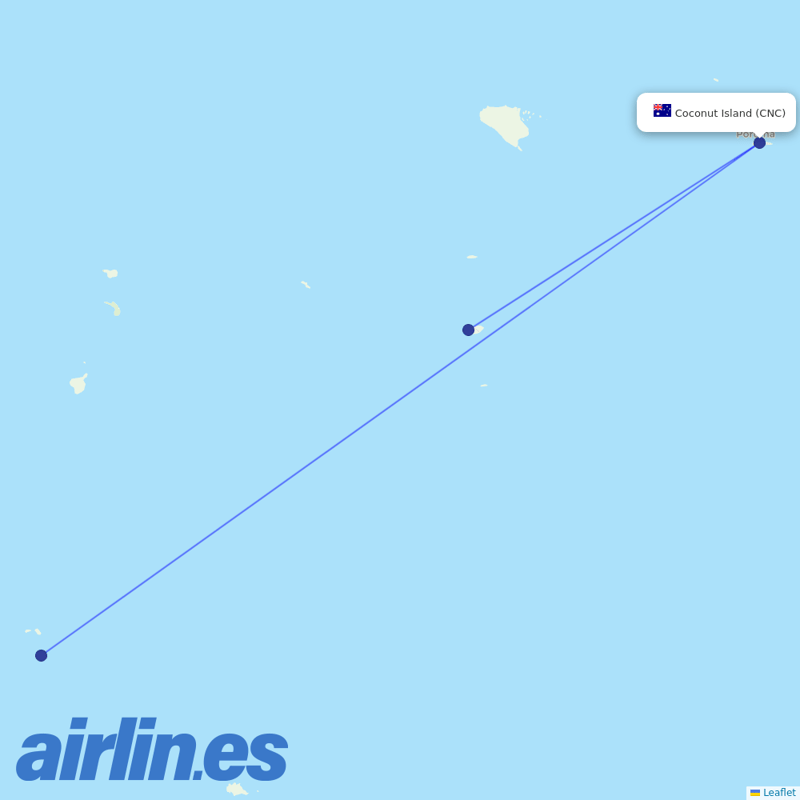 Skytrans Airlines from Coconut Island Airport destination map