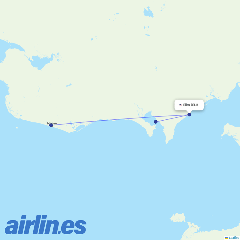 Easy Fly Express from Elim Airport destination map