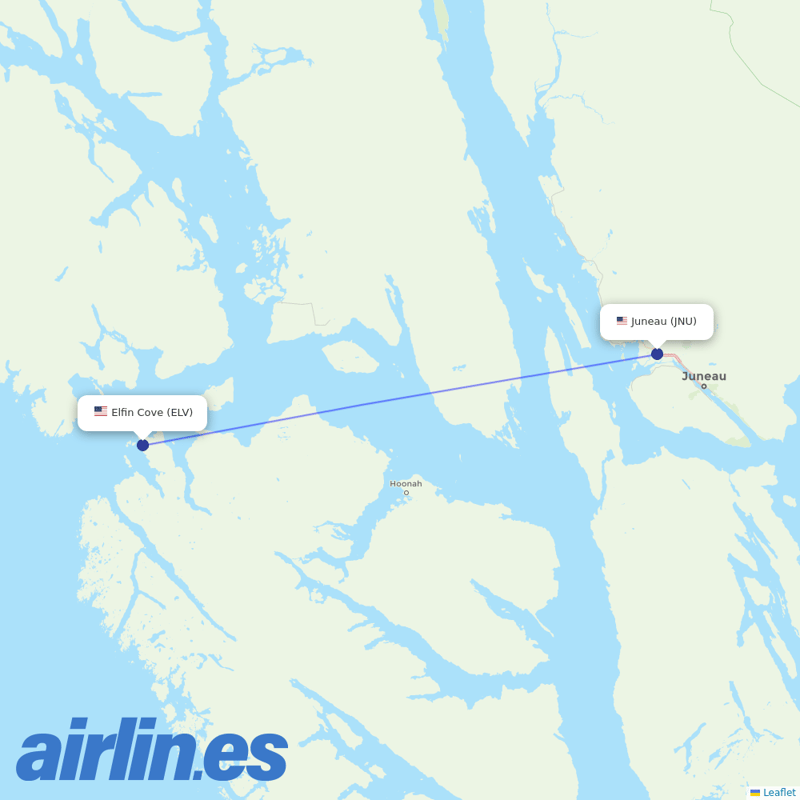 Alaska Seaplanes from Elfin Cove destination map