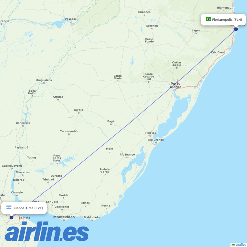 Felix Airways from Hercilio Luz destination map