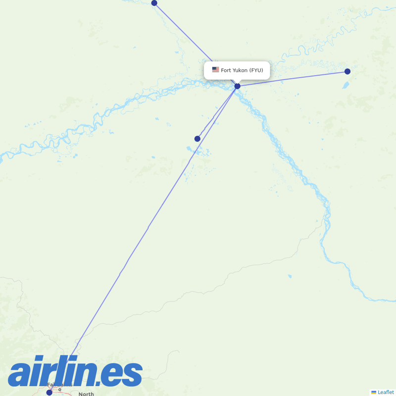 Astral Aviation from Fort Yukon destination map