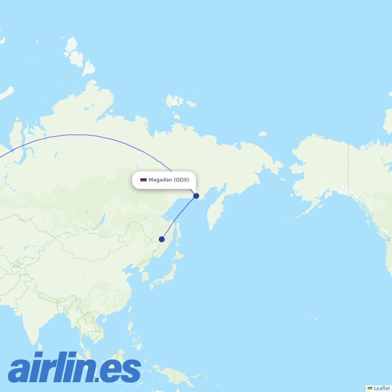 Aeroflot from Sokol destination map