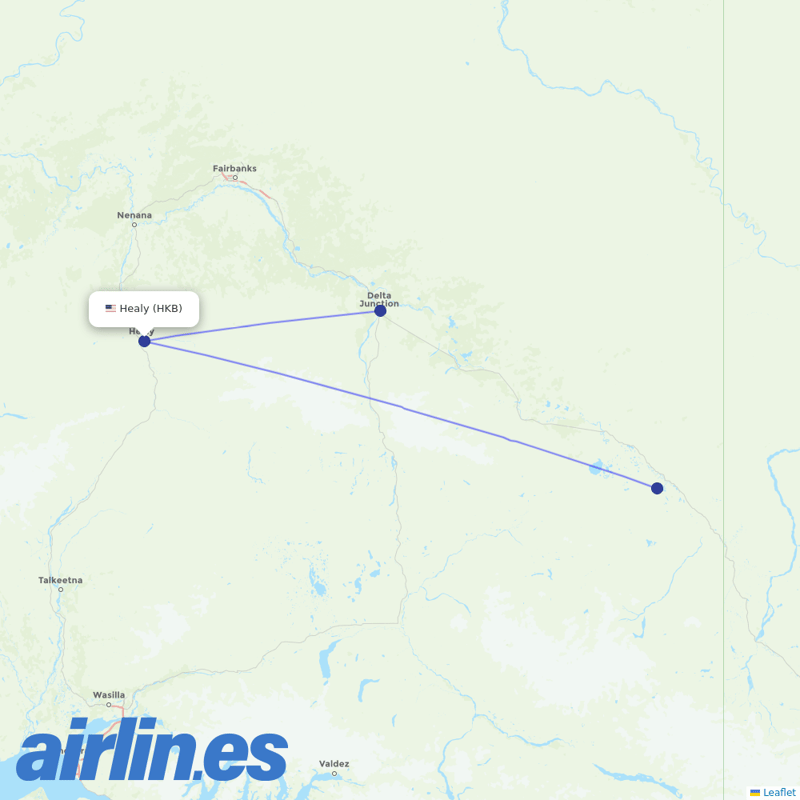 40-Mile Air from Healy River Airport destination map