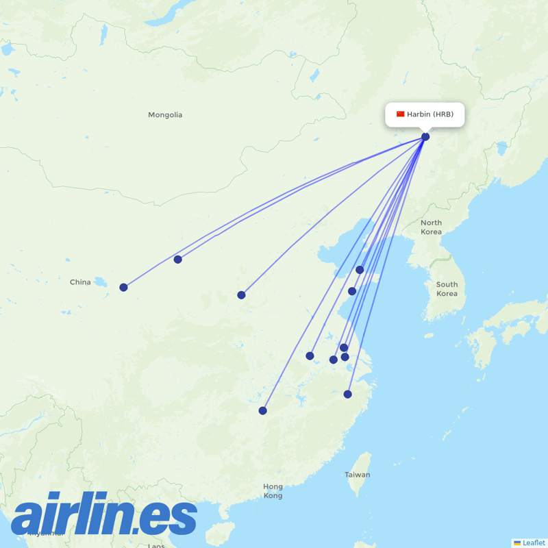 LJ Air from Taiping Airport destination map