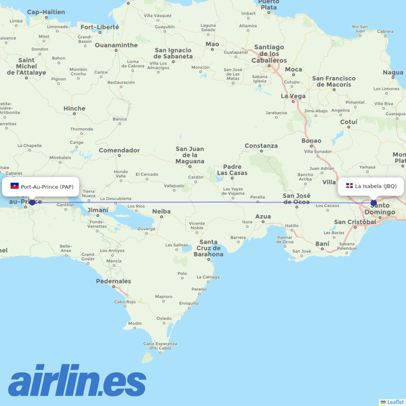 Sunrise Airways from Dr Joaquin Balaguer International Airport destination map