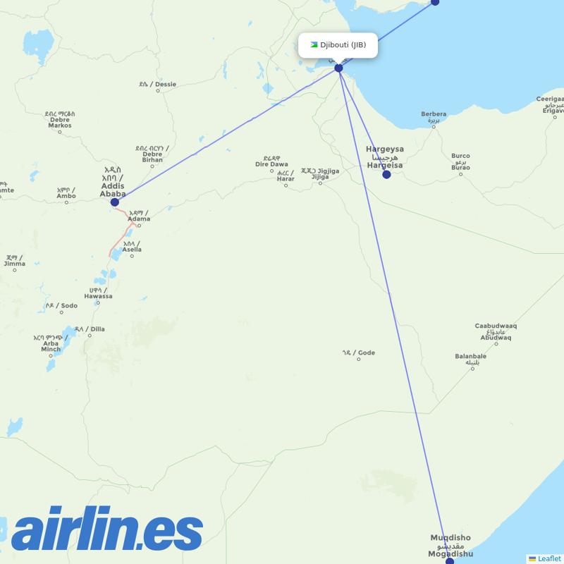 AirAsia Japan from Ambouli International Airport destination map