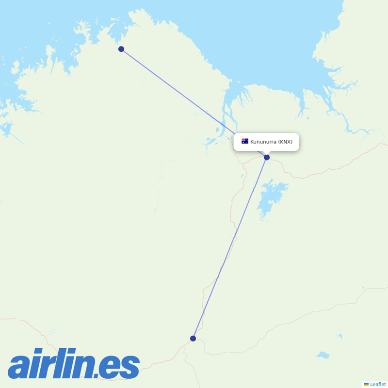 Aviair from Kununurra destination map