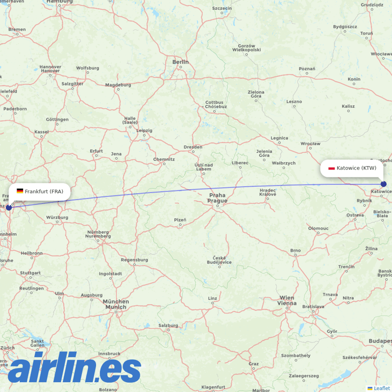 Air Dolomiti from Katowice Airport destination map
