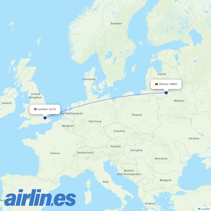 LOT - Polish Airlines from City destination map