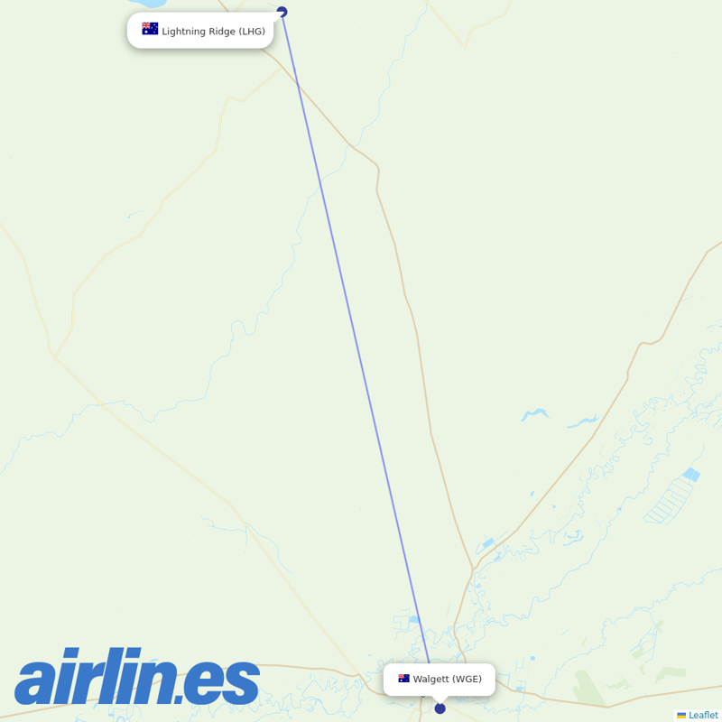 Air Link from Lightning Ridge Airport destination map