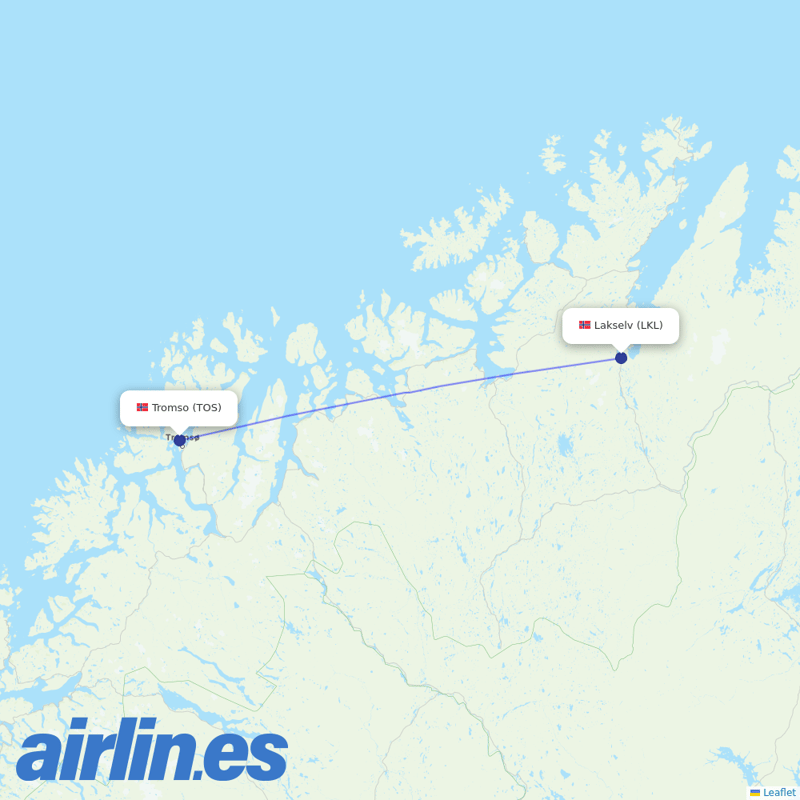 Danish Air from Lakselv destination map