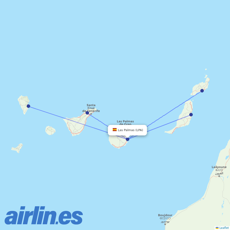 Prescott Support Company from Gran Canaria Airport destination map