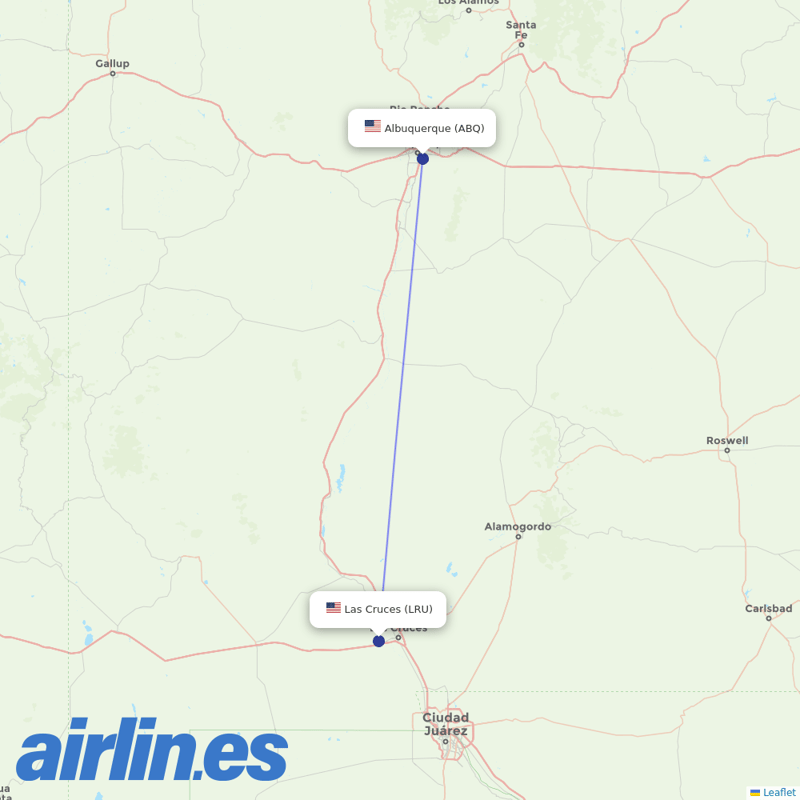 Advanced Air from Las Cruces Intl destination map