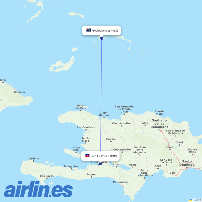 interCaribbean Airways from Port Au Prince International destination map