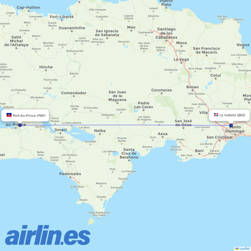 Alliance Air from Port Au Prince International destination map