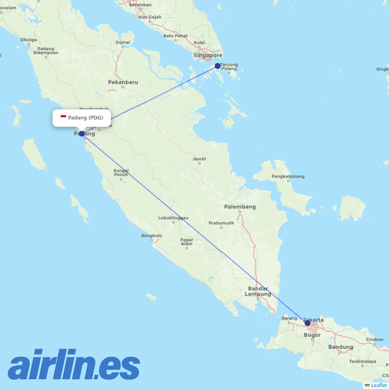 Lion Air from Tabing destination map