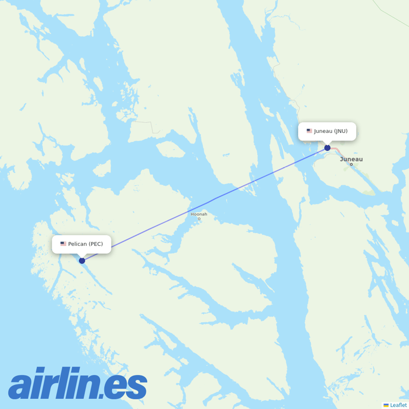 Alaska Seaplanes from Pelican destination map