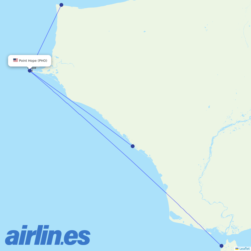 Easy Fly Express from Point Hope Airport destination map