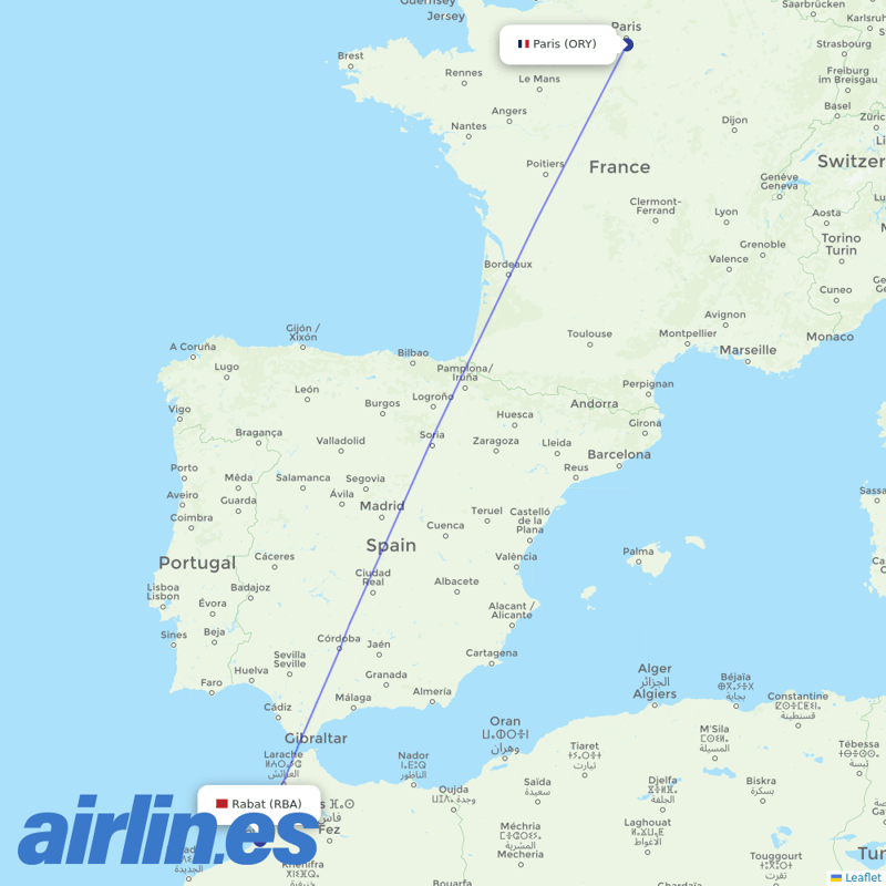Transavia France from Sale destination map