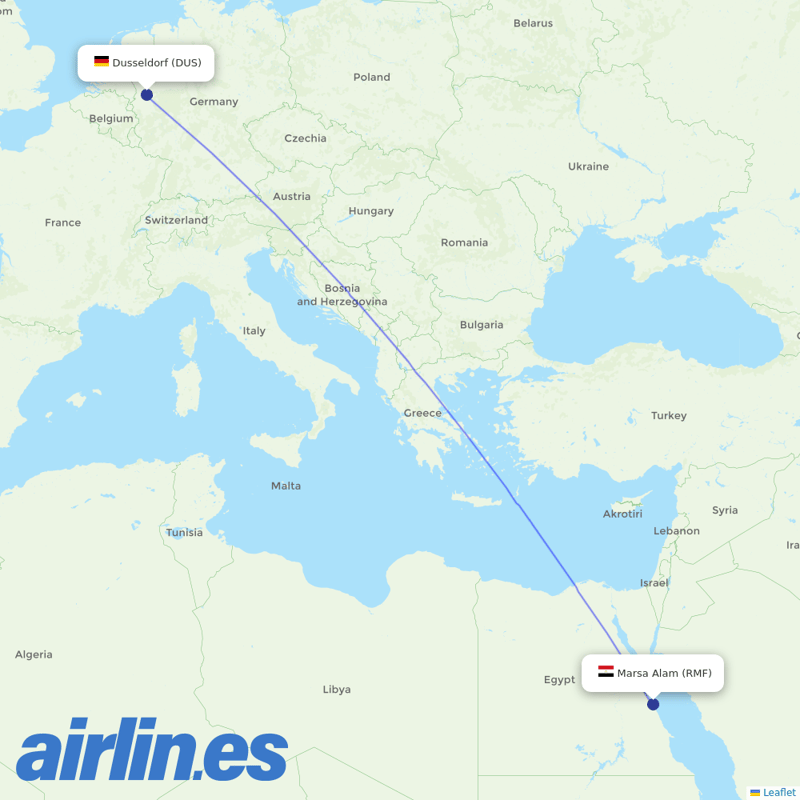 Eurowings from Marsa Alam Airport destination map