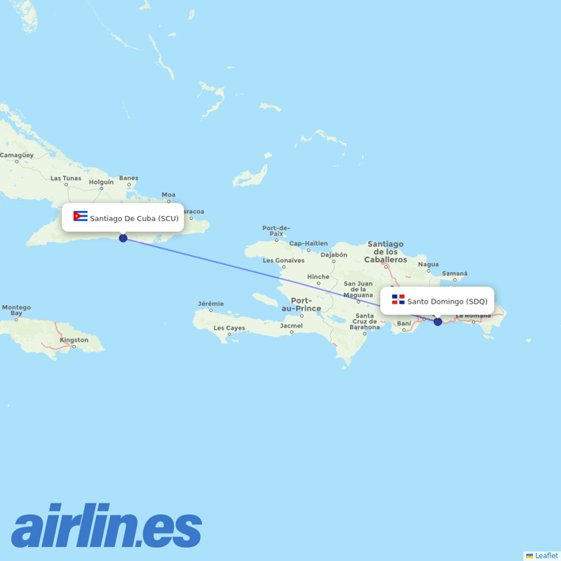 Alliance Air from Antonio Maceo International destination map