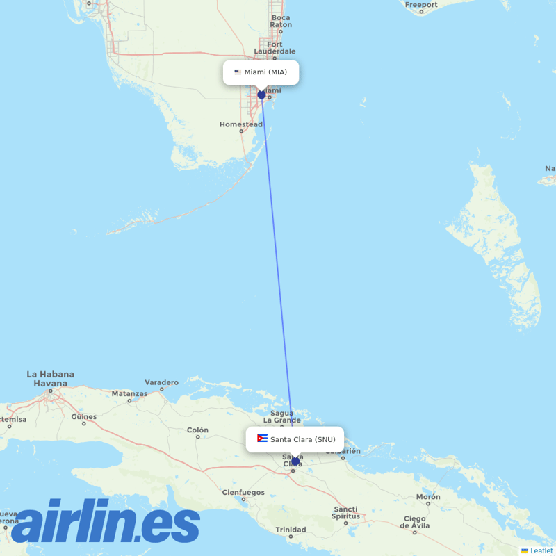 American Airlines from Abel Santamaria destination map