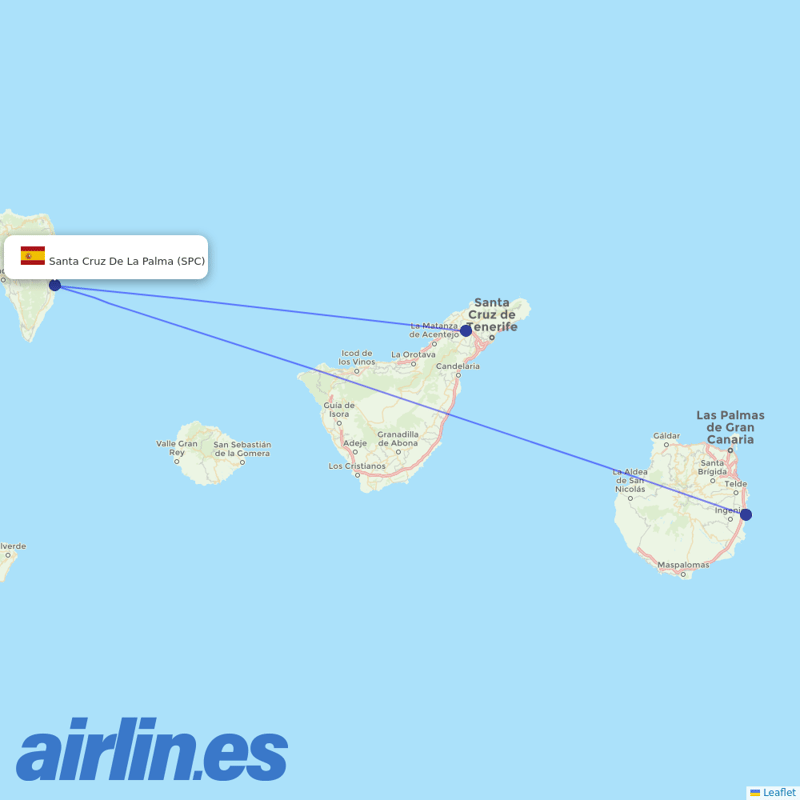 Prescott Support Company from La Palma destination map