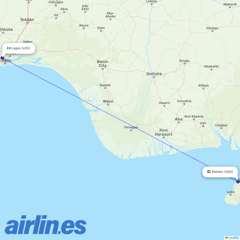 Lufthansa from Malabo destination map