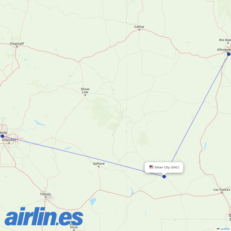 Advanced Air from Grant County Airport destination map