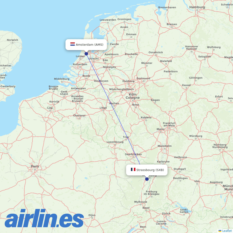 Flyest Lineas Aereas from Entzheim destination map
