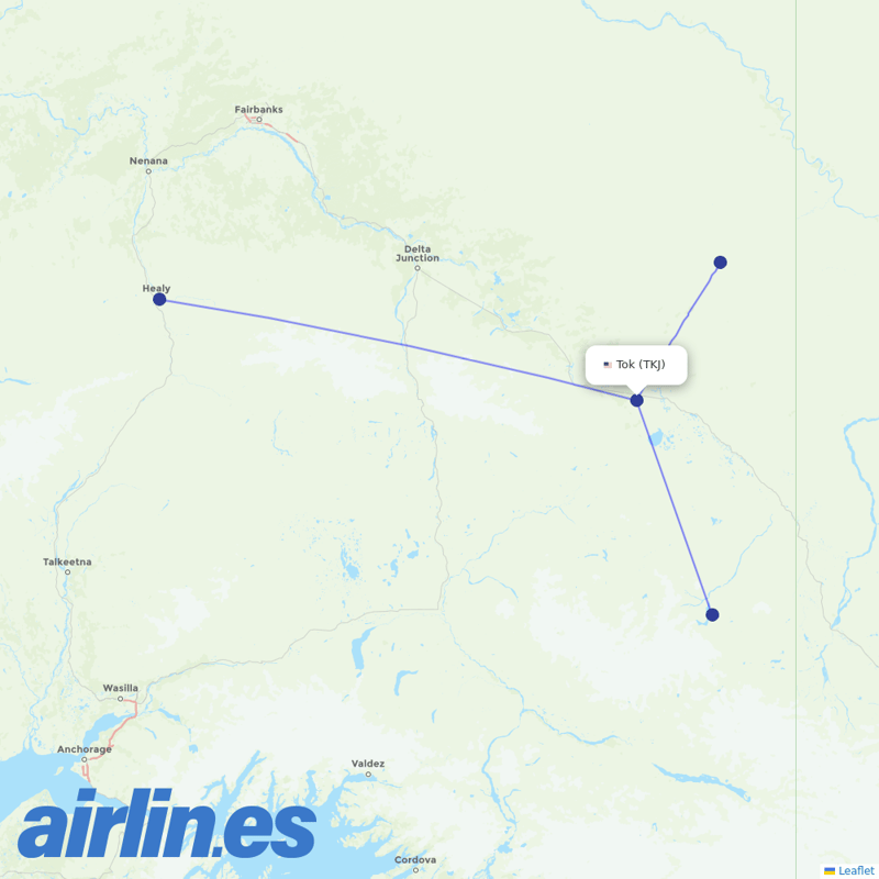 40-Mile Air from Tok destination map