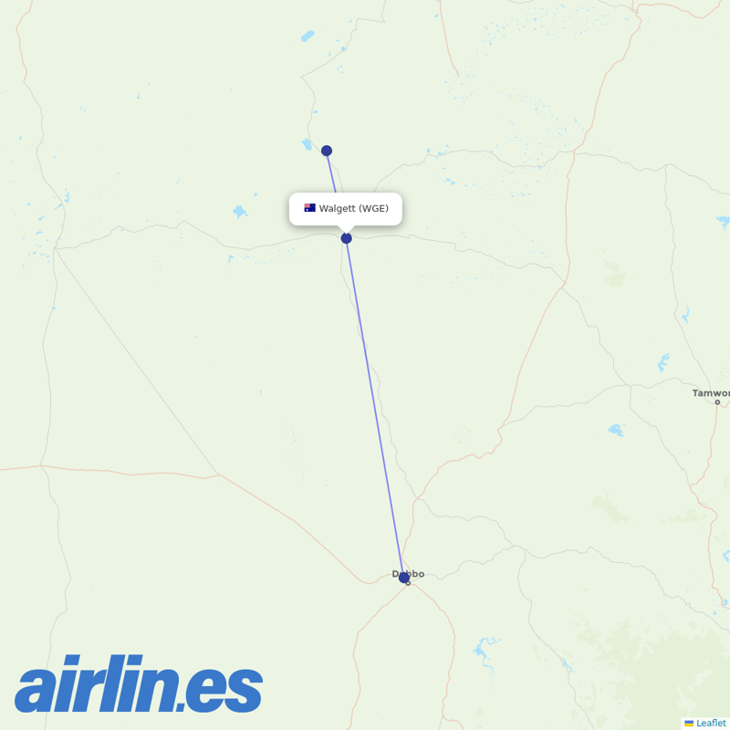 Air Link from Walgett Airport destination map