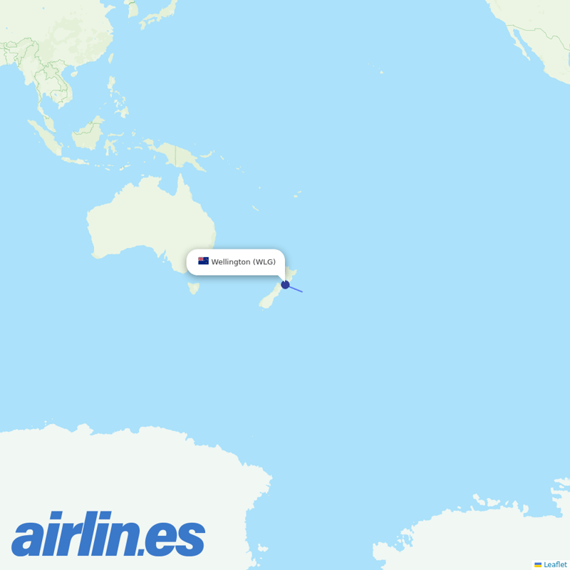 Air Chathams from Wellington International destination map