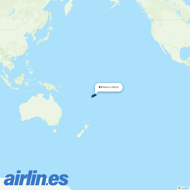 Aircalin from Wallis Island destination map