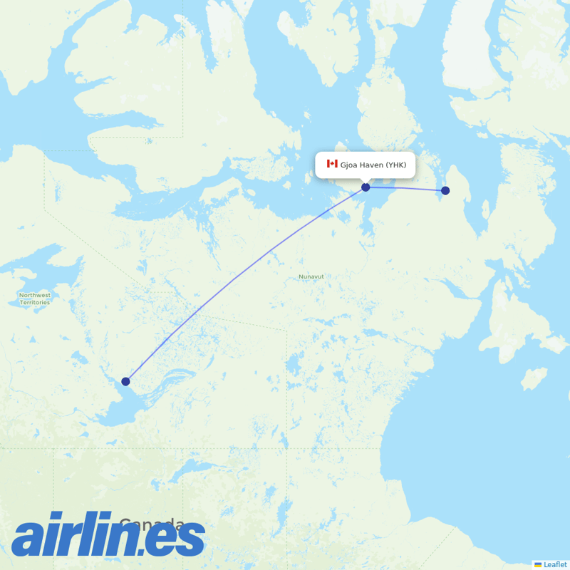 Canadian North from Gjoa Haven destination map