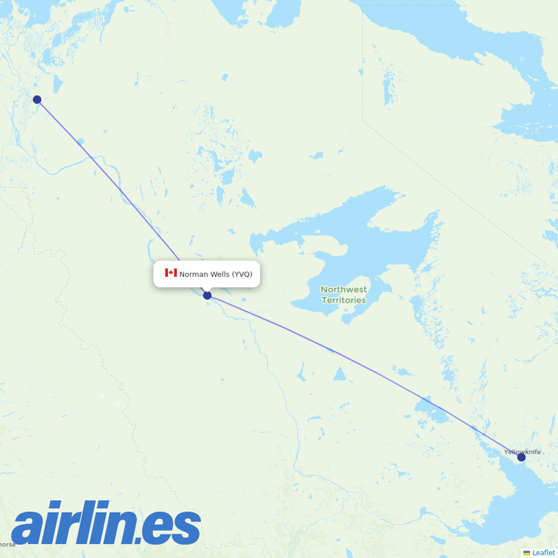 Canadian North from Norman Wells destination map