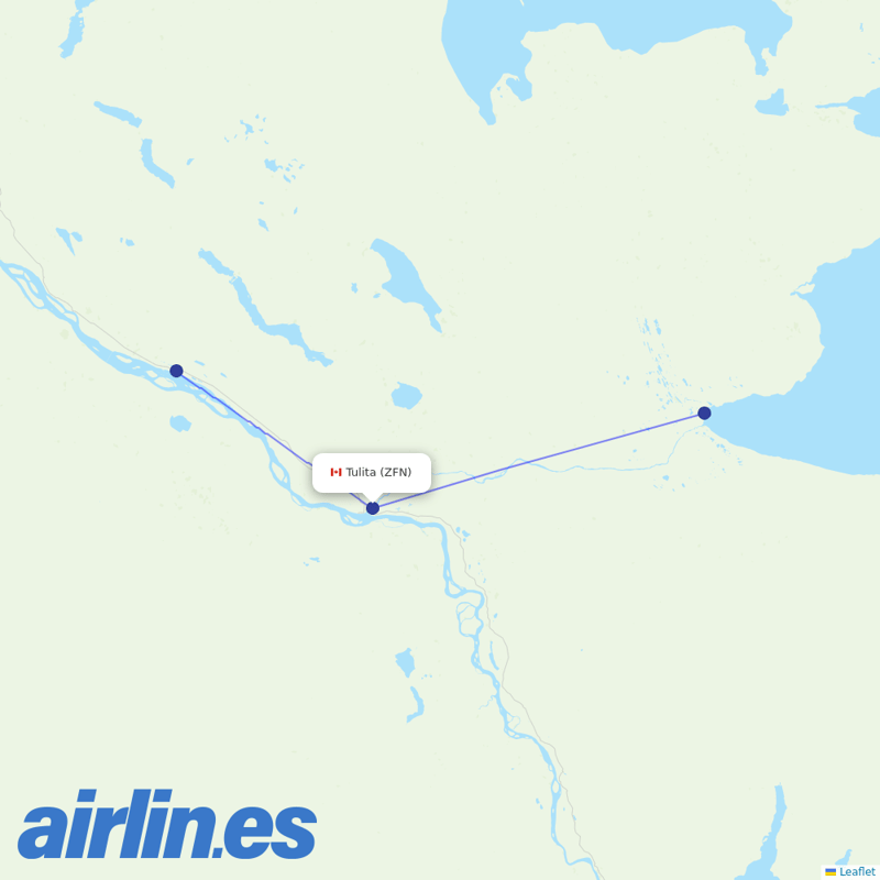 North-Wright Airways
 from Tulita destination map